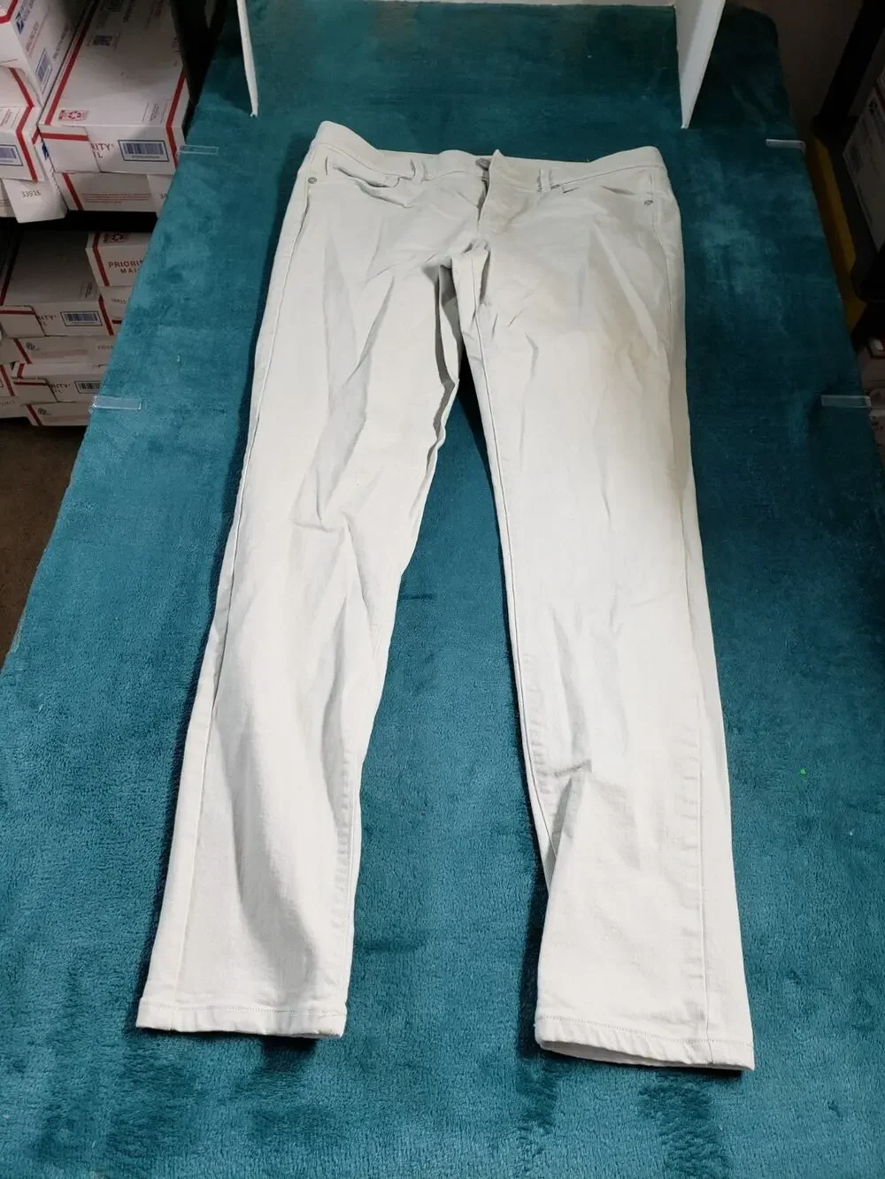 Loft Jeans Size 8 Women Beige Pants Corduroy Stretch Mid Rise Modern Skinny